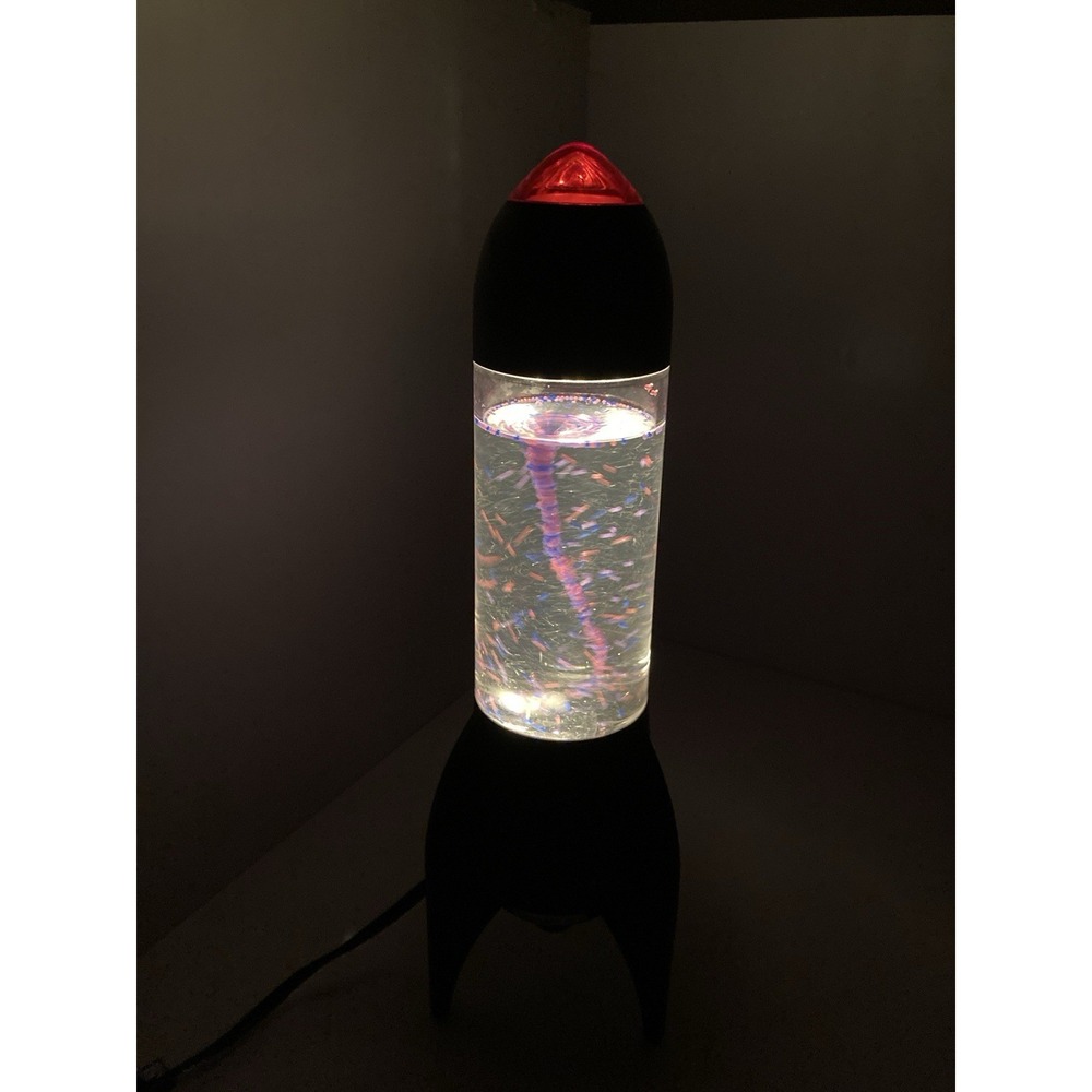 Vintage Rocket‎ KL-201 Swirlin Tornado Accent Lamp 16" Black Red Light Motorized